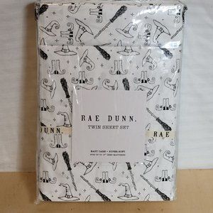 Rae Dunn Halloween Twin Sheet Set New In Package 3 Pcs Flat Fitted Pillow Case